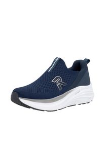 Slipper RIEKER SPORT, Herren, Gr. 48, blau (dunkelblau), Textil, unifarben, Schuhe Slipper, Slipper, Schlupfschuh, Freizeitsneaker mit socken&auml;hnlichem Einstieg