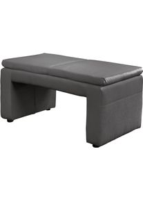 Hockerbank exxpo - SOFA FASHION "Cortado", grau (antrazith), B:101cm H:49cm T:53cm, Samtvelours (Zusammensetzung: 100% PES), Hocker, Hockerbank, hohe Bodenfreiheit, sch&ouml;ne Detailverarbeitung