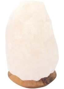 WAGNER LIFE DESIGN Salzkristall-Tischlampe "USB-Rock", wei&szlig;, &Oslash; 7cm H: 13cm, 1 Stk., Leuchten, Handgefertigt aus Salzkristall - jeder Stein ein Unikat, H: ca.13 cm, Salzkristall-Tischlampe