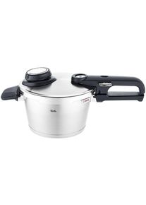 Schnellkochtopf Fissler "Vitavit Premium Edelstahl Dampfkochtopf mit Einsatz Induktion", silber (silberfarben), H:16,5cm L:39cm &Oslash;:18cm, T&ouml;pfe, Schnellkochtopf, Verriegelungsanzeige, Einstellbares Abdampfen, Einstellbare Kochstufen
