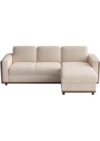Sit & More Ecksofa SIT & MORE "Cordoba", cappuccino, B:236cm H:85cm T:161cm, 100% Polyester, Sofas, Ecksofa, wahlweise mit Bettfunktion und Bettkasten oder Stauraum