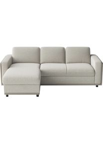 Sit & More Ecksofa SIT & MORE "Cordoba", natur, B:236cm H:85cm T:161cm, 100% Polyester, Sofas, Ecksofa, wahlweise mit Bettfunktion und Bettkasten oder Stauraum