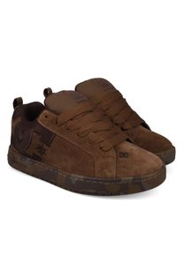 Schn&uuml;rschuh DC Shoes "Court Graffik", Herren, Gr. 7,5(40), braun (braun, braun), Obermaterial: Leder (Kuh) / Futter: Textil / Au&szlig;ensohle: Gummi., Schuhe Schn&uuml;rschuh