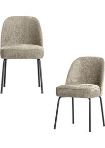 Esszimmerstuhl Woood "Vogue mit bezug und 3D-Muster, B 50 x T 57 x H 83 cm (2er-Set)", weizenfeld, schwarz, B:50cm H:83cm T:57cm, Holzwerkstoff, Metall, St&uuml;hle, Esszimmerstuhl, Jacquard-Velvet Polsterung von Ausgezeichnete Verschlei&szlig;festigkeit