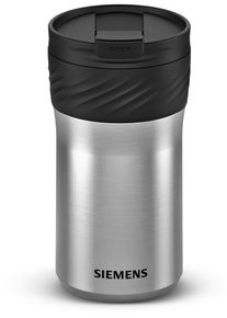 Siemens Thermobecher "TZ40002, doppelwanding isoliert, f&uuml;r XL-Getr&auml;nke", silber, Trinkgef&auml;&szlig;e, 480ml, auslaufsicher, sp&uuml;lmaschinenfest, frei von Blei, BPA und PFAS, Thermobecher