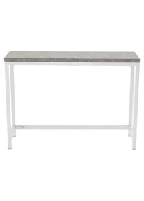 Beistelltisch VENTURE HOME "Rise, schmaler hoher Beistelltisch, 110 &times; 30 cm", wei&szlig;, grau, B:30cm H:80cm T:30cm, Tische, Beistelltisch, Ablagetisch, Stahl, schmal, hoch, modern, schlicht