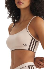 Bralette adidas originals "Originals Adicolor Comfort Flex Cotton", Damen, Gr. XXL, N-Gr, beige (207, grau), Single Jersey, Obermaterial: 62% Baumwolle, 26% Lyocell, 12% Elasthan, regular fit, BHs Bralette, atmungsaktiv, Baumwollmix, herausnehmbare Pads, elastisch