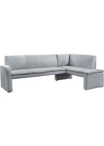 Eckbank exxpo - SOFA FASHION "Cortado, elegant und modern mit hohem Sitzkomfort", dunkelgrau, B:245cm H:88cm T:156cm, Webstoff fein (Zusammensetzung: 95% PES, 10 NY), Sitzb&auml;nke, Eckbank, hohe Bodenfreiheit, sch&ouml;ne Detailverarbeitung, wahlweise Lederbezug