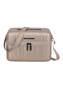 Beautycase Travelite "BARBARA NOVELTY Kosmetikkoffer", Damen, Gr. B/H/T: 37cm x 27cm x 22cm, beige (satin), Polycarbonat, unifarben, Taschen Beautycase