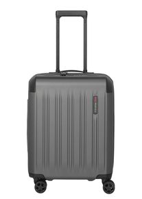 Hartschalen-Trolley Travelite "DYNAMIIC Reisekoffer Hartschale", Damen, Gr. B/H/T: 40cm x 55cm x 23cm 43 l, grau (anthrazit), ABS, unifarben mit Farbeins&auml;tzen, Koffer Hartschalen-Trolley, ABS-Hartschale und Volumenerweiterung
