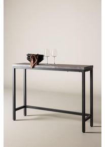 Beistelltisch VENTURE HOME "Rise, schmaler hoher Beistelltisch, 110 &times; 30 cm", schwarz, grau, B:30cm H:80cm T:30cm, Tische, Beistelltisch, Ablagetisch, Stahl, schmal, hoch, modern, schlicht