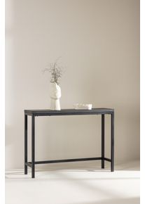 Beistelltisch VENTURE HOME "Rise, rechteckiger Beistelltisch in elegantem Schwarz, 110 &times; 30 cm", schwarz (schwarz, schwarz), B:30cm H:80cm T:110cm, Tische, Beistelltisch, Ablagetisch minimalistisch, Metallgestell, pflegeleicht