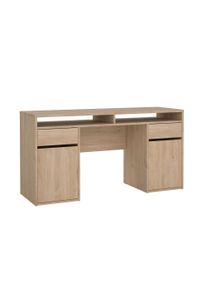 Schreibtisch Home Affaire "Function Plus", jackson hickory, jackson hickory, jackson hickory, B:149cm H:77,4cm T:48,2cm, Tische, Schreibtisch, Kompaktes, platzsparendes Format und funktionales, modernes Design