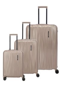 Trolleyset Travelite "BARBARA NOVELTY 3-teilig Hartschale", Damen, satin, Polycarbonat, unifarben, Koffer-Sets Trolleyset, Volumenerweiterung &ndash; stilvolles Reisegep&auml;ck