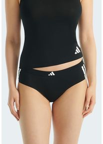 Hipster adidas Sportswear "Sport Active Essentials", Damen, Gr. XS, schwarz (000, schwarz), Single Jersey, Obermaterial: 95% Baumwolle, 5% Elasthan, k&ouml;rpernah, Unterhosen Hipster