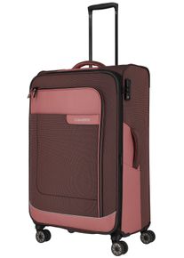 Weichgep&auml;ck-Trolley Travelite "VIIA, verschiedene Gr&ouml;&szlig;en und Farben", Damen, Gr. B/H/T: 47cm x 77cm x 30cm 91 l, rosa (fr&uuml;hlingsrose), Polyester, mehrfarbig, Koffer Weichgep&auml;ck-Trolley, Reisegep&auml;ck Trolley Koffer Weichgep&auml;ck TSA Schloss