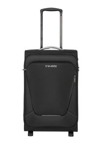 Handgep&auml;ck-Trolley Travelite "JETPACK Slim 2 Cabin Handgep&auml;ck Koffer", Damen, Gr. B/H/T: 35cm x 55cm x 23cm 40 l, schwarz, Polyester, unifarben mit Farbeins&auml;tzen, Koffer Handgep&auml;ck-Trolley