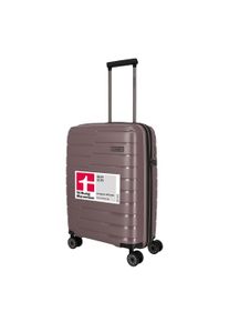 Trolley Travelite "AIR BASE Reisekoffer Hartschale", Damen, Gr. B/H/T: 39cm x 55cm x 20cm 37 l, braun (lila), Polypropylen, Koffer Trolley, kratzresistenter Oberfl&auml;che und cleverer Innenaufteilung
