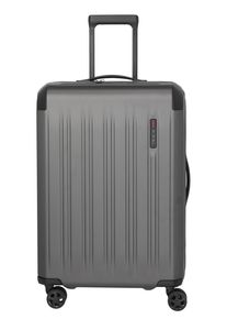 Hartschalen-Trolley Travelite "DYNAMIIC Reisekoffer Hartschale", Damen, Gr. B/H/T: 46cm x 66cm x 26cm 69 l, grau (anthrazit), ABS, unifarben mit Farbeins&auml;tzen, Koffer Hartschalen-Trolley, ABS-Hartschale und Volumenerweiterung