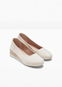 Pumps med kilklack - beige - storlek 37 - bonprix