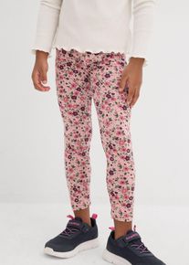 Leggings av elastisk materialmix med ekologisk bomull (2-pack) - lila - storlek 116/122 - bonprix