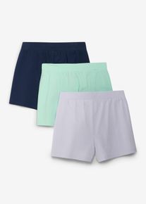 Jerseyshorts (3-pack) i ekologisk bomull - lila - storlek 152/158 - bonprix