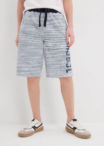 bonprix Bermude casual din mix moale cu bumbac, albastru, 146