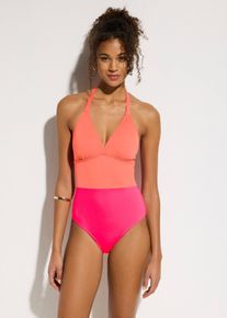 bonprix Femei Costum de baie neckholder, se leagă la spate, roz, 46