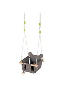 My Baby Lou Babyschaukel, Grau, Holz, Metall, Kunststoff, Textil, Buche, Hartholz, 40x25x40 cm, EN 71, h&ouml;henverstellbar, schadstofffrei, Spielzeug, Holzspielzeug