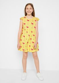 bonprix Rochie de jerse din bumbac organic 100% (set/2 buc.), galben, 128/134