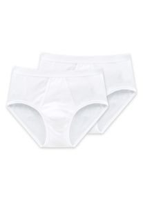 Slip Schiesser "Original Classics", Herren, Gr. 9, wei&szlig; (100, wei&szlig;), Feinripp, Obermaterial: 100% Baumwolle, unifarben, figurbetont, Unterhosen Slip, mit Eingriff