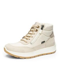 Sneakerboots Ara "NEW YORK", Damen, Gr. 6,5, Warmfutter, beige (creme, hellbeige), Textil, Veloursleder, Schuhe Sneakerboots, Winterboots, Snowboots mit Gore-Tex, H-Weite