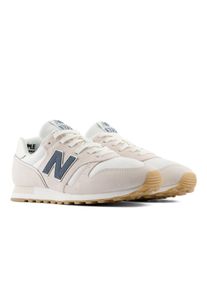 Sneaker New Balance "373", Damen, Gr. 41,5, beige (linen, shadow blau), Leder, Textil, Schuhe Sneaker