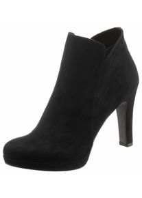 Stiefelette Tamaris, Damen, Gr. 40, schwarz, Textil, Veloursleder, unifarben, Schuhe Stiefelette, Ankleboots, High-Heel-Stiefelette mit Trichterabsatz