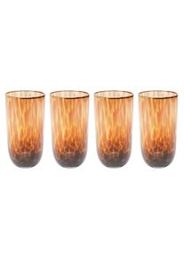 Glas KARE DESIGN "Caramel", braun, B:8cm H:15,5cm, Glas, Trinkgef&auml;&szlig;e, Glas, Longdrink-, Wein-, Sekt- oder Wasserglas