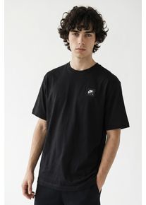 T-Shirt Nike Sportswear "U NSW TEE LSE AIR BOX", Herren, Gr. L, schwarz, angeraute Sweatware, Obermaterial: 100% Baumwolle, normal, Rundhals, angesetztes B&uuml;ndchen, Shirts T-Shirt, mit Print, Langarm-Design, aus angerauter Sweatware aus Baumwolle
