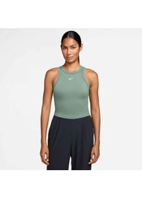 Tanktop Nike "W NK ONE FITTED DF CROP TANK", Damen, Gr. XS, steam, wei&szlig;, Obermaterial: 80% Polyester, 20% Elasthan, Tops Tanktop, abgerundeter Saum, Tanktop-Form, aus Polyester und Elasthan