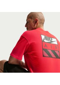 T-Shirt Nike Sportswear "U NSW TEE LSE AIR BOX", Herren, Gr. M, rot (lt crimson), angeraute Sweatware, Obermaterial: 100% Baumwolle, normal, Rundhals, angesetztes B&uuml;ndchen, Shirts T-Shirt, mit Print, Langarm-Design, aus angerauter Sweatware aus Baumwolle