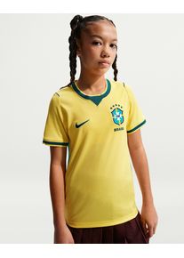 Fu&szlig;balltrikot Nike "Brasilien 2026 Heimtrikot &ndash; Stadion‑Replika f&uuml;r Kinder", Kinder, Gr. L (152/158), wei&szlig;, neutral, Obermaterial: 100% Polyester, Trikots Fu&szlig;balltrikot, mit Dri-FIT Technologie, leichtes Material