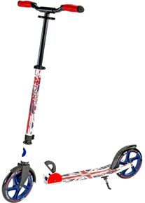 Cityroller BEST Sporting "City-Scooter wei&szlig; blau England", bunt (wei&szlig;, blau, rot), Roller, Cityroller