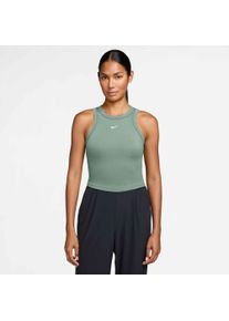 Tanktop Nike "W NK ONE FITTED DF CROP TANK", Damen, Gr. S, steam, wei&szlig;, Obermaterial: 80% Polyester, 20% Elasthan, Tops Tanktop, abgerundeter Saum, Tanktop-Form, aus Polyester und Elasthan