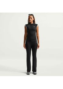 Sporthose Nike Sportswear "W NK FLARED PANT GLS", Damen, Gr. XXL, N-Gr, schwarz, Obermaterial: 89% Polyester, 11% Elasthan, Hosen Sporthose, mit ausgestelltem Bein, aus Polyester und Elasthan