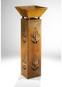 Dekos&auml;ule Locker, braun, Metall, Dekofiguren, Dekos&auml;ule