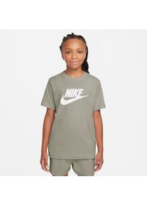 T-Shirt Nike Sportswear "K NSW TEE FUTURA HBR", Jungen, Gr. S (128/134), spruce fog, Obermaterial: 100% Baumwolle, normal, Rundhals, Shirts T-Shirt, f&uuml;r Teens geeignet, mit Rundhalsausschnitt, Langarm, ohne Verschluss