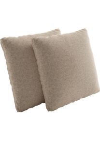 Sit & More Sofakissen SIT & MORE "Concept", beige (taupe), B:45cm H:45cm, Polyester, Polsterauflagen, Sofakissen, Set- 2 St&uuml;ck