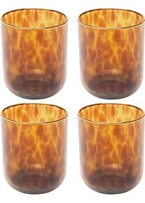 Glas KARE DESIGN "Caramel", braun, B:8,5cm H:10cm, Glas, Trinkgef&auml;&szlig;e, Glas, Longdrink-, Wein-, Sekt- oder Wasserglas