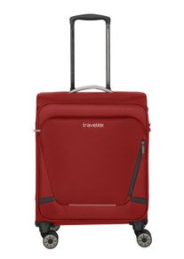 Handgep&auml;ck-Trolley Travelite "JETPACK Max 4 Cabin Handgep&auml;ck Koffer", Damen, Gr. B/H/T: 40cm x 55cm x 23cm 41 l, rot, Polyester, unifarben mit Farbeins&auml;tzen, Koffer Handgep&auml;ck-Trolley, Weichgep&auml;ck, passend f&uuml;r Ryanair, Condor und viele g&auml;ngige Airlines