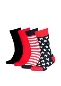 Socken Tommy Hilfiger "TH KIDS SOCK 4P STARS & STRIPES ECOM", M&auml;dchen, Gr. 39-42, bunt (tommy original), Baumwolle, Elasthan, Polyamid, gemustert, gestreift, mehrfarbig, Socken Socken, mit auff&auml;lligen Designakzenten