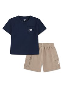 T-Shirt & Shorts Nike Sportswear "NKB B NSW PKT TEE FT SHORT SET", Jungen, Gr. 122, bunt (hemp), Obermaterial: 60% Baumwolle, 40% Polyester, KOB Set-Artikel T-Shirt & Shorts, Set aus T-Shirt und Shorts, f&uuml;r sportliche Aktivit&auml;ten