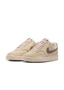 Sneaker Nike Sportswear "Court Vision Low Premium", Damen, Gr. 43, sanddrift, british khaki, schwarz, Synthetik, Schuhe Sneaker